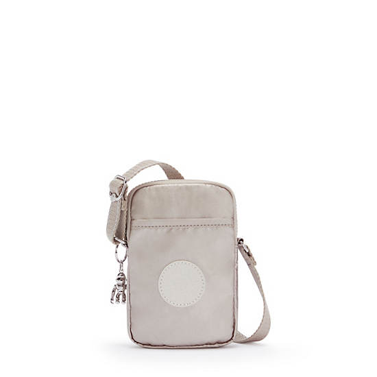 Kipling Tally Metallic Crossbody Mobil Táska Bézs | HU 1368IL